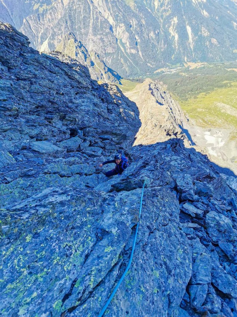 Dans les longueurs de l'arête ouest